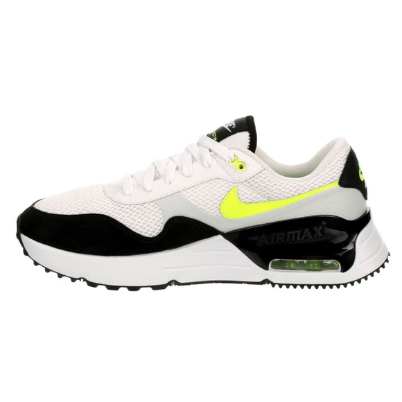 Nike Air Max SYSTM White/Volt/Black Men's Athletic Gym Training Shoes - Picture 2 of 6